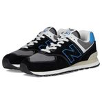 New Balance 574 Spor Ayakkabı, 45 EU, U574QRB, Siyah, Erkek