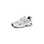 New Balance Erkek/Kadın Spor Ayakkabı Oxford, Blanc Bleu Marine, 5