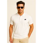 New Balance Lifestyle Erkek Beyaz Pike Polo Yaka Tişört