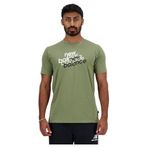 New Balance MT41071-DEK Yeşil Erkek Tişört