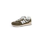 New Balance Uniseks-Yetişkin 574 Spor Ayakkabı, Kalsiyum-gümüş Metalik, 12 Women/10.5 Men