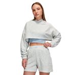 New Balance WNH1421-SNW Gri Kadın Sweatshirt
