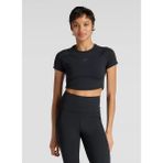 New Balance WT619942-BK Fast Days Fitted Crop T Siyah Bisiklet Yaka Normal Fit Düz Kadın T-Shirt