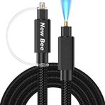 New bee Optik Kablo Toslink Kablo 3 m Dijital Optik Ses Kablosu LG/Samsung/Sony/Philips Soundbar, HiFi Sistemi, Stereo Sistemi, Ev Sineması, Ses Sistemleri için (3 m/10 ft)