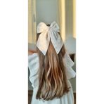 NEW BOWS BANDS Kız Çocuk Büyük Fırıldak Klips Saç Tokası Kırık Beyaz Fisto
