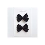 NEW BOWS BANDS Kız Çocuk Ve Bebek Siyah Fiyonk Toka 2'li