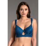 New Bra 3014 Destekli Dantelli Sütyen - 80 - Mavi