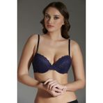 New Bra 8125 Kadın Dantelli Destekli Sütyen - 85 - Lacivert