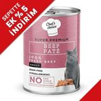 New Chefs Choice 400 gr Pate Beef Biftekli Tahılsız Ezme Kedi Yaş Maması