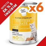 New Chefs Choice 6x400 gr Pate Chicken Tavuklu Tahılsız Ezme Kedi Yaş Maması