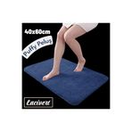 new colourse Kaymaz taban post peluş banyo Paspası LACİVERT 40X60 PASPAS