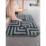 new colourse Kaymaz Taban Tekli 40X60 Paspas Banyo Kapı Önü - Antrasit - Gri