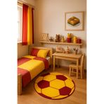 new colourse Taraftar Çocuk GS Top Halısı Pamuk Taban