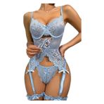 New Dreams Fantezi Jartiyer 8462 (Mavi, Large)
