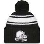 New Era Erkek Krem/Kraliyet Los Angeles Rams 2022 Sideline Spor Kelepçeli Pom Örgü Şapka