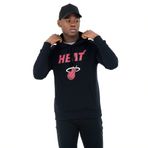 New Era Miami Heat erkek kapüşonlu kazak S Siyah