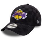 New Era NBA 9FORTY Şapka Tonal Check Los Angeles Lakers Siyah, Siyah, Tek Beden