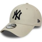 New Era New York Yankees Krem Şapka, %100 Pamuk, Ayarlanabilir ve Takım Logolu - Standart
