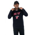 New Era Team Logo Po Hoody Miahea Blk Kapüşonlu Normal Kalıp Düz Siyah Erkek Sweatshirt