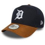 New Era Yetişkin 9Forty Aframe Süet Vizör MLB Detroit Tigers Beyzbol Şapkası Şapka Lacivert