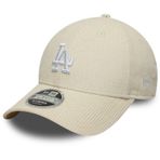 New Era Yetişkin 9Forty Kordon MLB Los Angeles Dodgers Beyzbol Şapkası Şapka Açık Bej