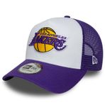 New Era Yetişkin Yan Yama NBA Los Angeles Lakers Beyzbol Şapkası Şapka Mor, mor, One Size