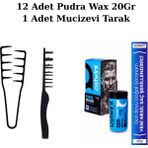 New Estela Mucizevi Tarak & Ostwint Profesyonel Saç Şekillendirici Pudra Wax 20GR X12 Adet - Mavi