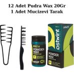New Estela Mucizevi Tarak & Ostwint Profesyonel Saç Şekillendirici Pudra Wax 20GR X12 Adet - Yeşil
