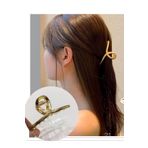 NEW HİLL Metal sıkı toplayan orta boy 7,5 cm mandal toka