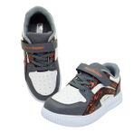 NEW HUNTER 233 Numara 33 Filet Cırtlı Ünisex Çocuk Sneaker Ayakkabı Füme_Beyaz_Oranj (Füme_Oranj, 33)