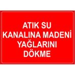 New Jargon Atık Su Kanalına Madeni Yağlarını Dökme Levhası - Sac Malzeme 35X50 cm - 35 x 50 cm