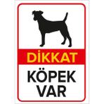 New Jargon Dikkat Köpek Var Levhası Rottweiler - Sac Malzeme 25X35 cm - 25 x 35 cm