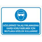 New Jargon Gözlerinizi Talaş Frlamasna Krşı Kruyablmk Içn Mutlka Gözlk K,levhası - Sac Malzeme 50X70 cm - 50 x 70 cm