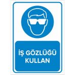 New Jargon Iş Gözlüğü Kullan Levhası - Sac Malzeme 50X70 cm - 50 x 70 cm