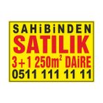 New Jargon Sahibinden Satılık 3+1 250m2 Daire Afişi 150 x 100 cm