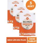New Life B12 Plus Methylcobalamin 3x30 Dilaltı Tablet