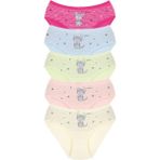 New Lilla 011 Kız Çocuk Mix Color 5'li Paket Baskılı Külot V21 %95 Pamuk Rahat Tasarım ile Renkli - 2 - 3 Yaş