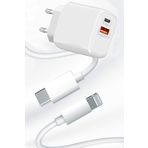 New Market iPhone 15 Pro / Pro Max / Plus Uyumlu Macbook 20w Type-C Çoklu Hızlı Şarj Aleti / Cihazı Kablosu