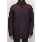 New Moon Fistan Store Erkek Bordo Rahat Kesim Hakim Yaka Fermuar ve Düğme Kapamalı Kışlık Mont - 50