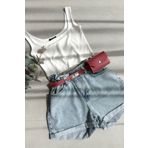 New Now Kelly Tasarım Bordo Ayarlanabilir Kemer Ve Mini Bel Çantası Cüzdanlı Kemer Takımı