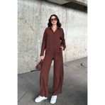 New Now RAHAT KALIP, UZUN KOL GÖMLEK ve GENİŞ PAÇA BOL KESİM PANTOLONLU AEROBİN TESETTÜR TAKIM
