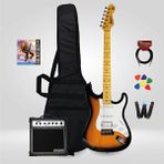 New Orleans NHS9720 Set 1 Stratocaster HSS Sunburst Elektro Gitar Seti