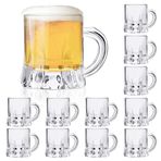 New Paradise Mini Şeffaf Plastik Bira Kupası Shot Bardakları - 4,4 cm Uzunluğunda - (12 Adet)