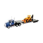 New-Ray 1:43 Long Haul Kenworth Taşıyıcı Tır ve Dozer - Option-1
