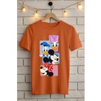 New Shine Mickey Minnie Mouse ve Donald Daisy Duck Baskılı Oversize T-Shirt