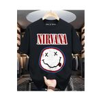 New Shine Sepette 6 Ve Üzeri Alımlarda 1 Tişört Hediyedir - Nirvana Baskılı Oversize T-shirt