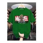 New Shine Sepette 6 Ve Üzeri Alımlarda 1 Tişört Hediyedir - Süper Kahraman Groot Baskılı Oversize T-shirt