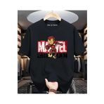 New Shine Sepette 6 Ve Üzeri Alımlarda 1 Tişört Hediyedir - Süper Kahraman Iron Man Baskılı Oversize T-shirt