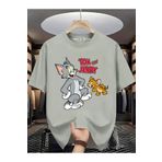 New Shine Sepette 6 Ve Üzeri Alımlarda 1 Tişört Hediyedir - Tom Ve Jerry Baskılı Oversize T-shirt