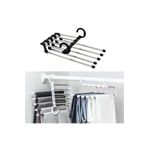 New Things Hareketli Dolap İçi Pantolon Kravat Şal Askı Sistemi Düzenleyici Katmanlı Askılık Organizer